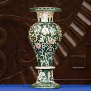 Green Marble Inlay Flower Vase